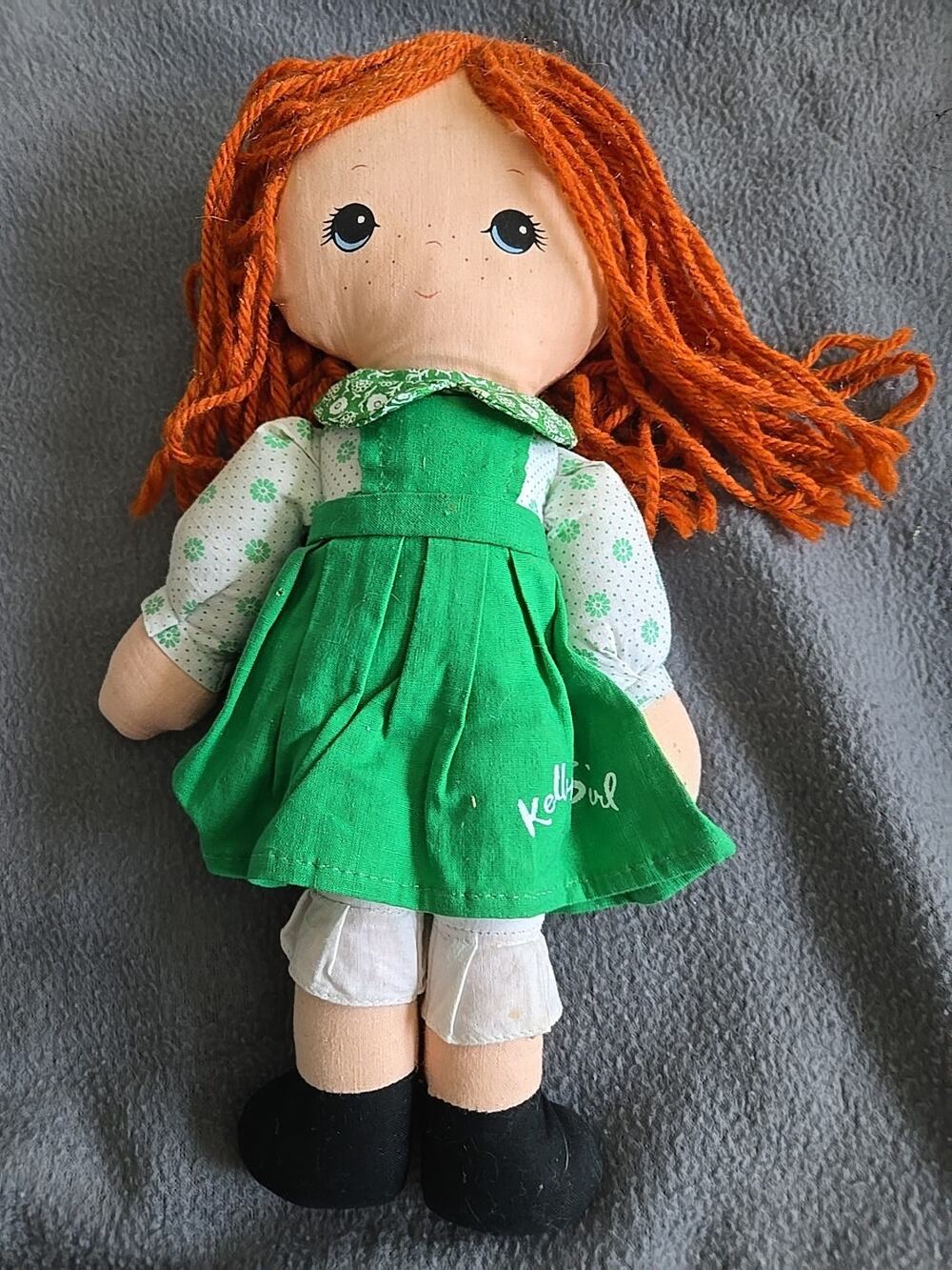 Vintage 1970s Knickerbocker Kelly Girl 12" Plush Rag Doll